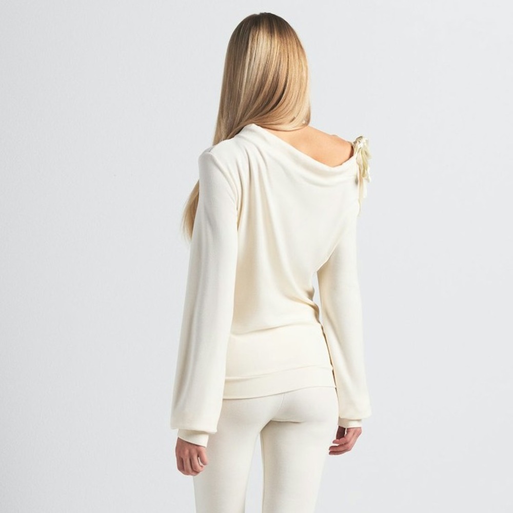 SKIMS CLOUD OFF THE SHOULDER TOP ECRU XS - Picture 5 of 6